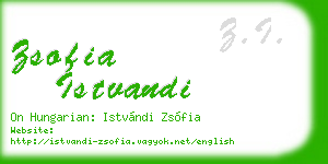 zsofia istvandi business card