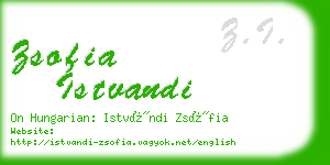 zsofia istvandi business card